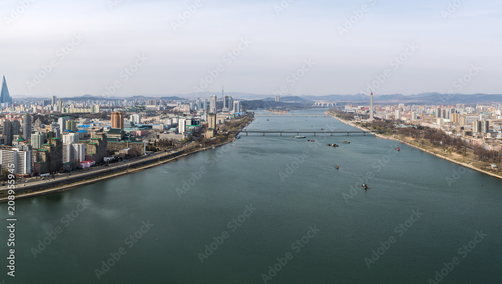 Pyongyang north korean capital skyline panorama