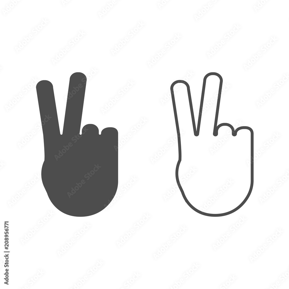Hand icon. Vector illustration, flat design. Hand icon. Vector illustration, flat design.