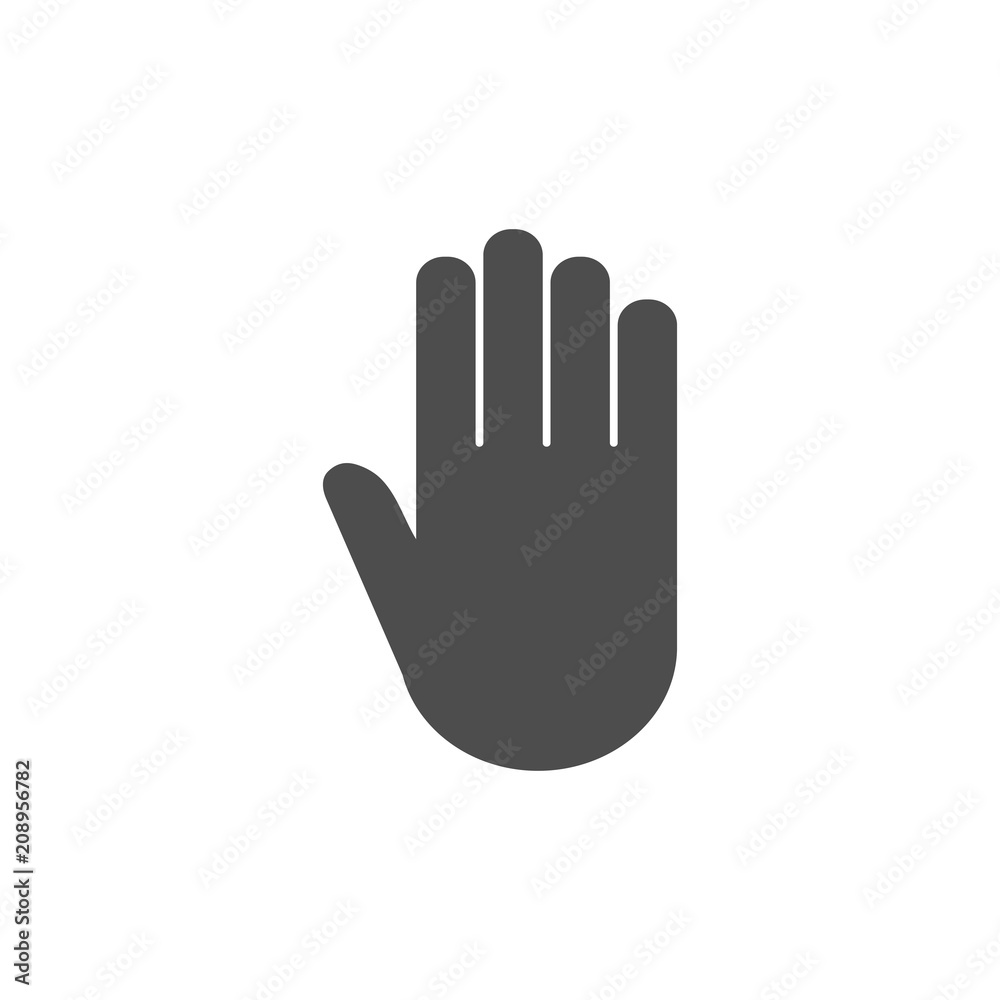 Hand icon. Vector illustration, flat design. Hand icon. Vector illustration, flat design.