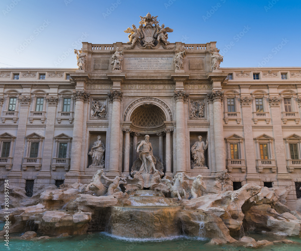 Landmark in Rome. Trevi Fountain, Rome, Italy Landmark in Rome. Trevi Fountain, Rome, Italy