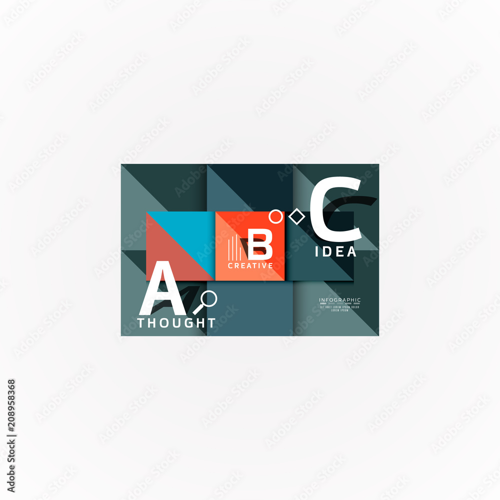 Geometric design abstract option infographics Geometric design abstract option infographics