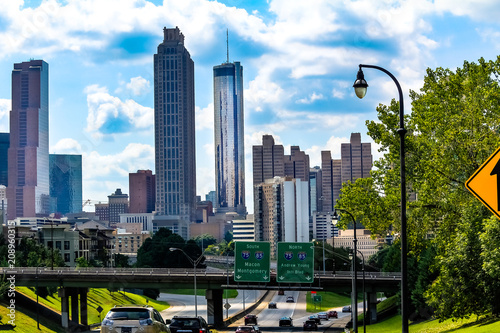 Fotografi Bustling entry way into Downtown Atlanta