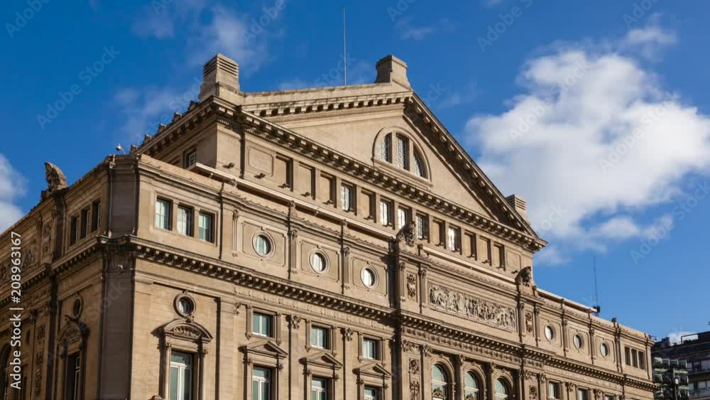 Time lapse view of Colon Theatre in Buenos Aires, Argentina