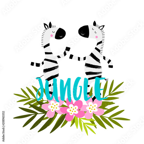 Cartoon zebras character.