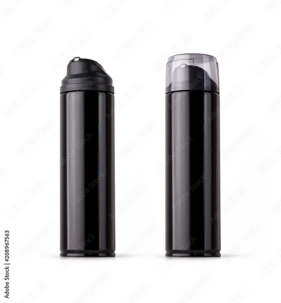 shaving foam package isolated white background shaving foam package isolated white background