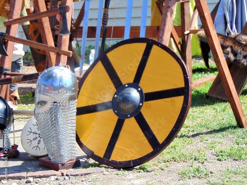 Shield and helmet