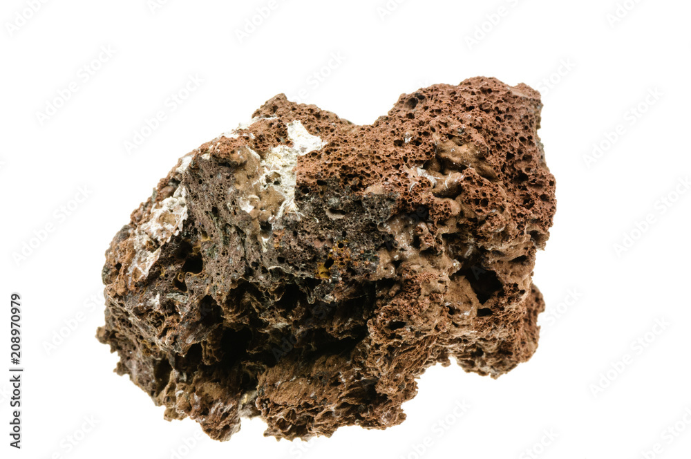 Red lava rock