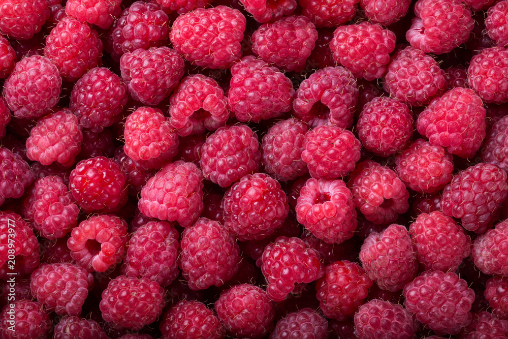 Ripe raspberry background