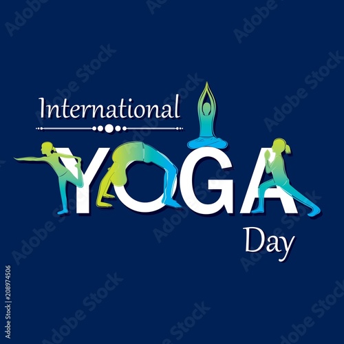illustration of International Yoga Day Greeting