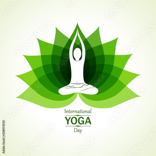 illustration of International Yoga Day Greeting