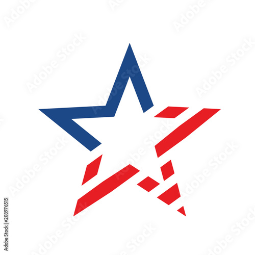 American star like USA flag