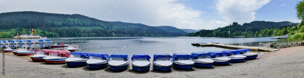 Panoramafoto Boote am Titisee