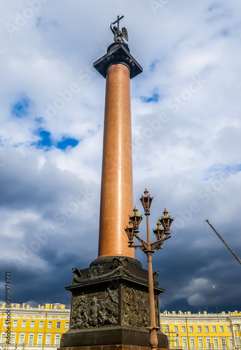 Alexander Column in the Palace Square, Saint-Petersburg, Russia photo