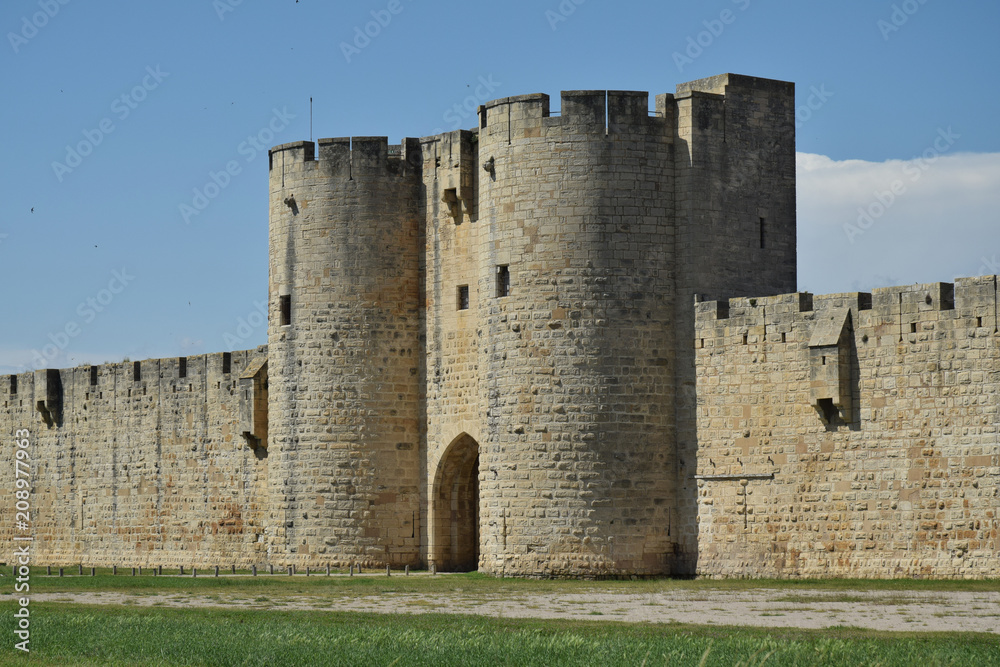 Forteresse d'Aigues-Mortes, Gard, Languedoc, Occitanie.