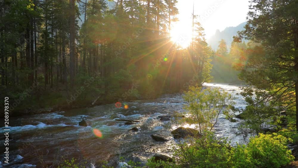 Beautiful morning shot of the Merced River in Yosemite.