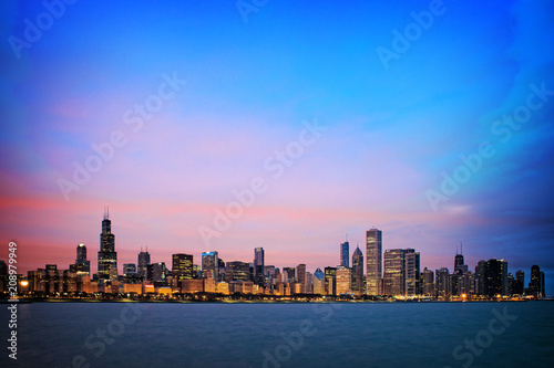 Chicago Skyline at Sunrise