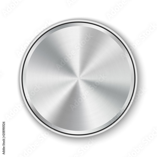 Creative vector illustration of dial knob level technology settings, music metal button with circular processing isolated on background. Sound control. Art design. Abstract concept graphic element