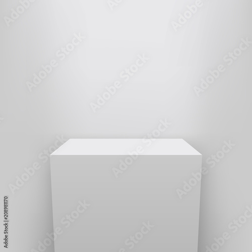 Creative vector illustration of museum pedestal, stage, 3d podium set isolated on transparent background. Art design blank template mockup. Abstract concept graphic element for product presentation