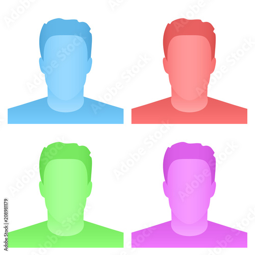 Creative vector illustration of default avatar profile placeholder isolated on background. Art design grey photo blank template mockup. Abstract concept graphic element