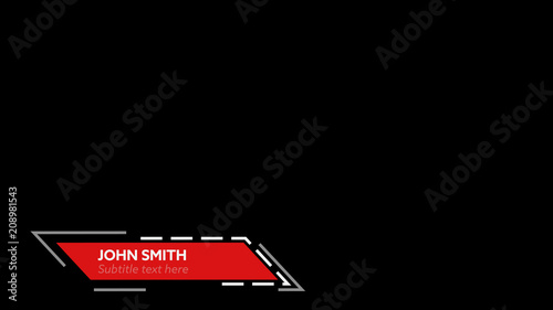 Red Angled Lower Third