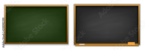 Creative vector illustration of chalkboard isolated on background. Art design blank template mockup blackboard. Concept graphic education and science element. Board, chalk, pencil. Back to school.