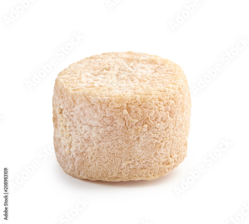 Crottin cheese isolated on white background