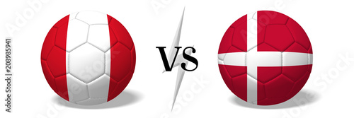 Soccer championship - Peru vs Denmark