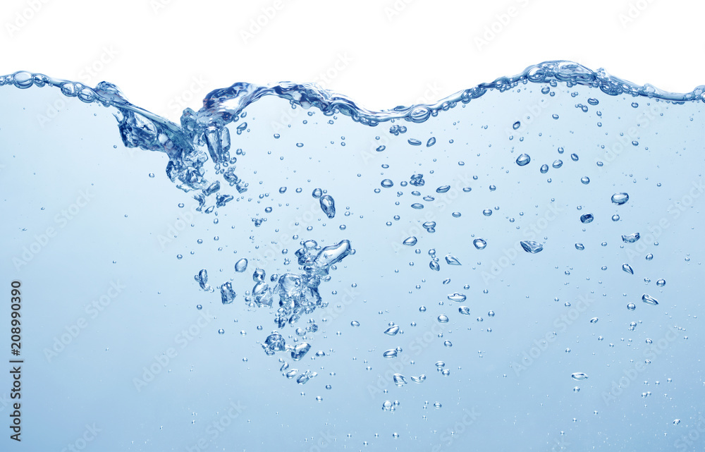 water surface with splash and air bubbles underwater water surface with splash and air bubbles underwater