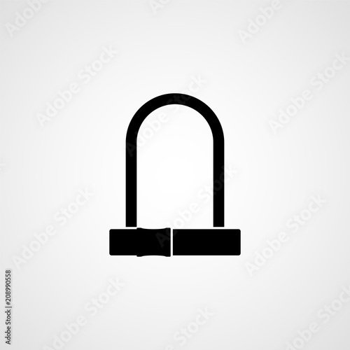 Bicycle Lock U shape. Vector icon