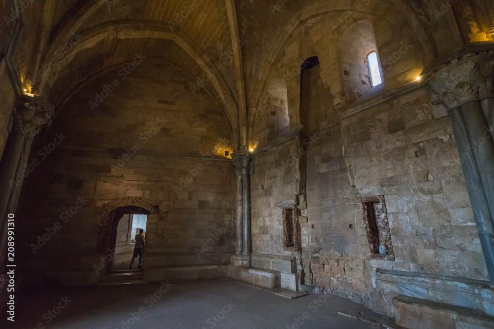 A room inside Castel del Monte, Apulia
