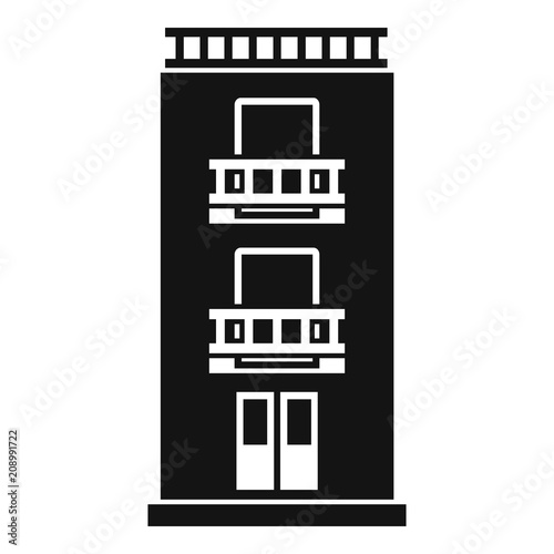 Two floor house icon. Simple illustration of two floor house vector icon for web design isolated on white background