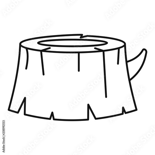 Old tree stump icon. Outline illustration of old tree stump vector icon for web design isolated on white background