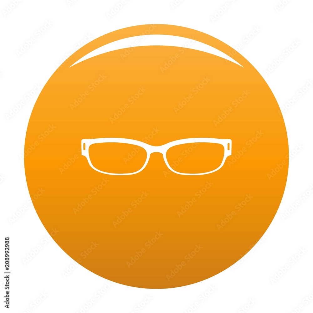 Reading glasses icon. Simple illustration of reading glasses vector icon for any design orange