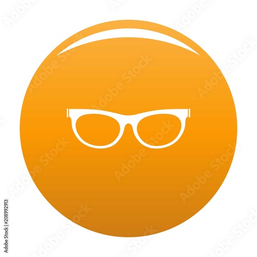 Farsighted eyeglasses icon. Simple illustration of farsighted eyeglasses vector icon for any design orange