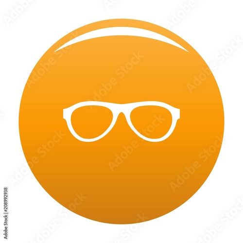 Myopic glasses icon. Simple illustration of myopic glasses vector icon for any design orange