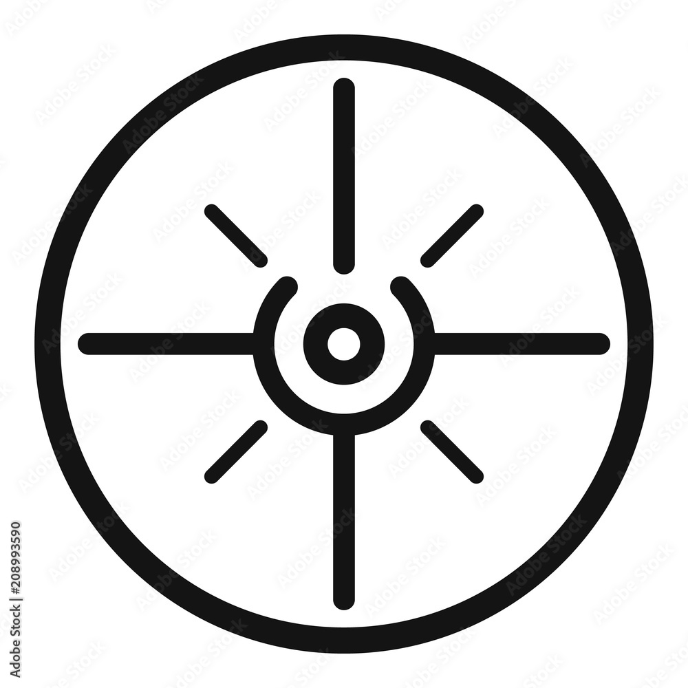 Aim scope target icon. Simple illustration of aim scope target vector icon for web design isolated on white background Aim scope target icon. Simple illustration of aim scope target vector icon for web design isolated on white background