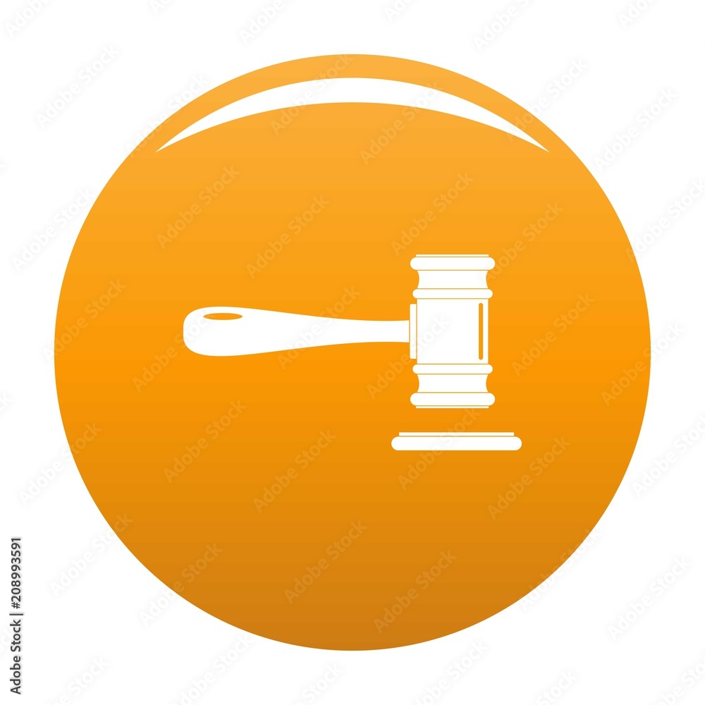 Court icon. Simple illustration of court vector icon for any design orange Court icon. Simple illustration of court vector icon for any design orange