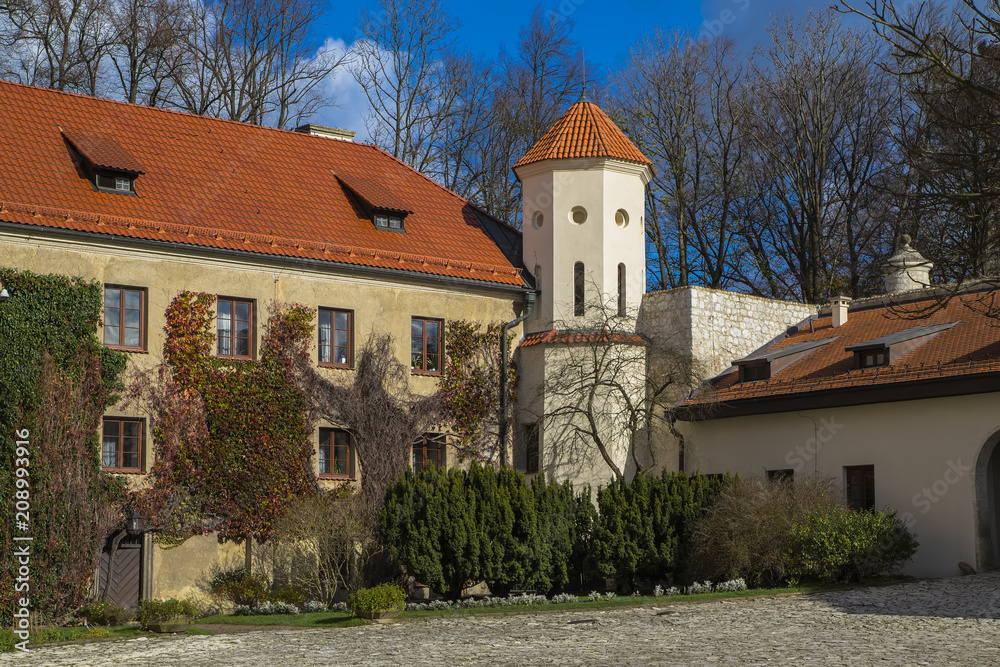 The courtyard and the towers of Peskova skala The courtyard and the towers of Peskova skala