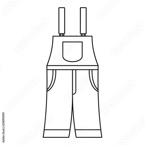 Work pants icon. Outline illustration of work pants vector icon for web design isolated on white background