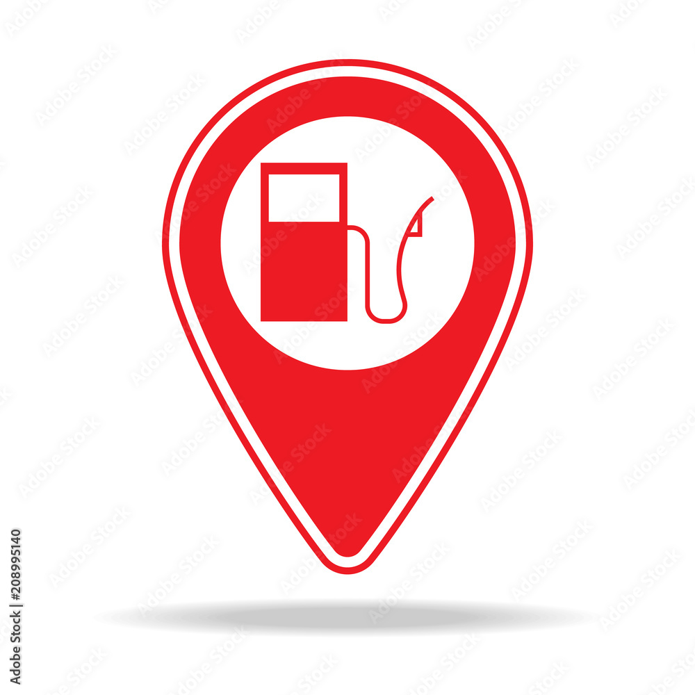 gas station map pin icon. Element of warning navigation pin icon for mobile concept and web apps. Detailed gas station map pin icon can be used for web and mobile gas station map pin icon. Element of warning navigation pin icon for mobile concept and web apps. Detailed gas station map pin icon can be used for web and mobile