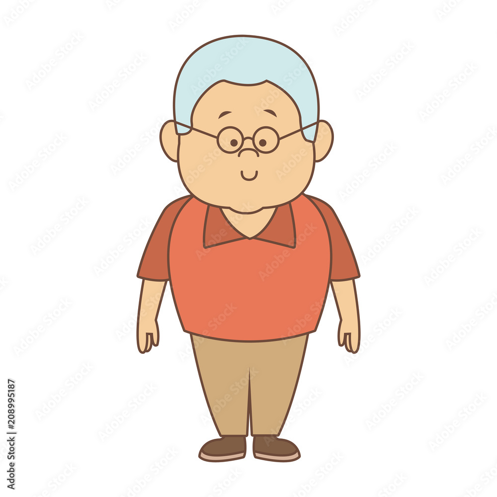 Cut grandfather face cartoon vector illustration graphic design Cut grandfather face cartoon vector illustration graphic design