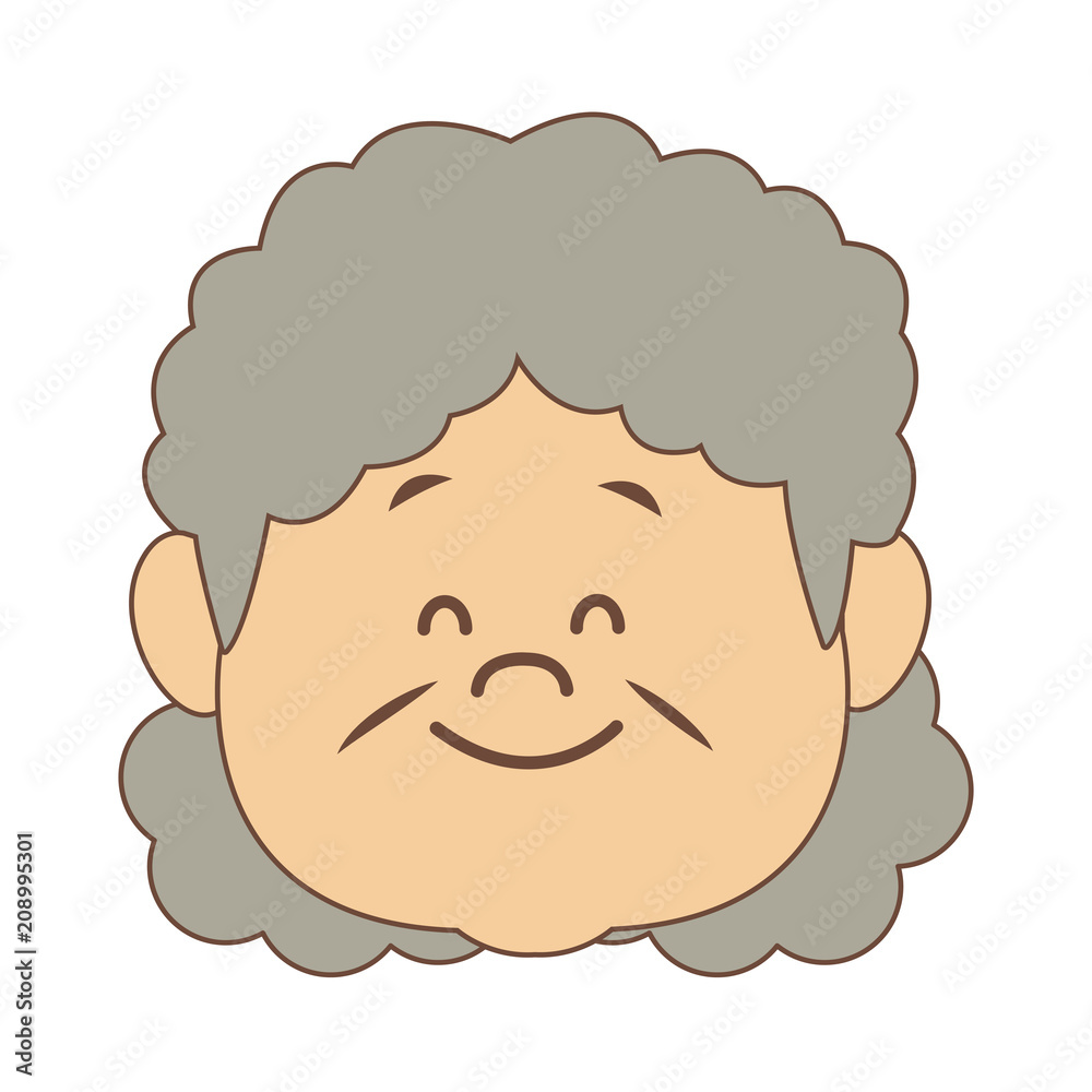 Cute grandmother face cartoon vector illustration graphic design Cute grandmother face cartoon vector illustration graphic design