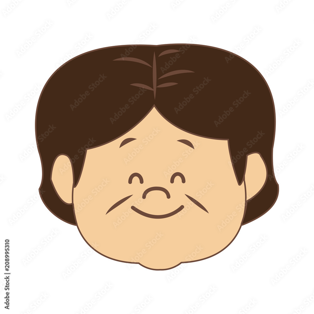 Cute grandmother face cartoon vector illustration graphic design