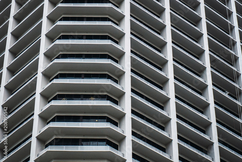 Walls of high-rise building