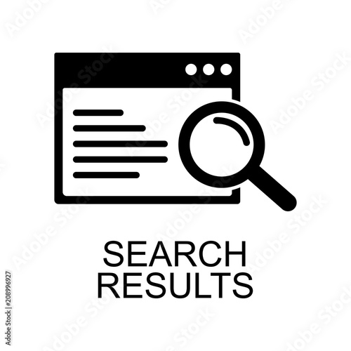 searching results icon. Element of seo and development icon with name for mobile concept and web apps. Detailed searching results icon can be used for web and mobile