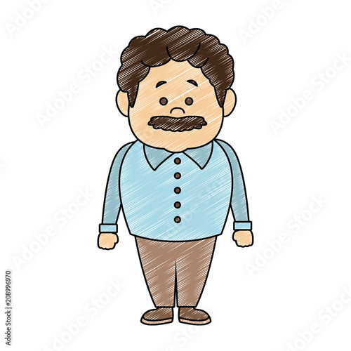 Cute father cartoon vector illustration graphic design