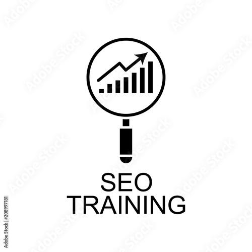 training seo icon. Element of seo and development icon with name for mobile concept and web apps. Detailed training seo icon can be used for web and mobile