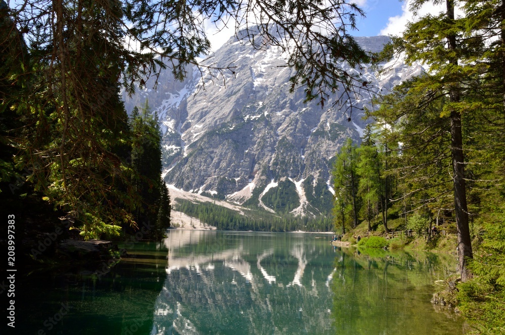 Naklejka premium picture of lake Braies