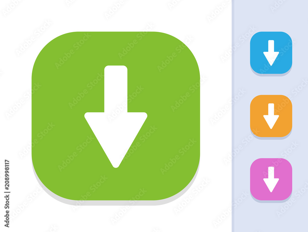 Down Arrow - Square Glyph Buttons Down Arrow - Square Glyph Buttons