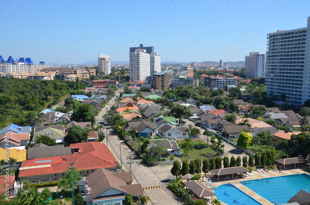 Obraz premium city panorama thailand pattaya